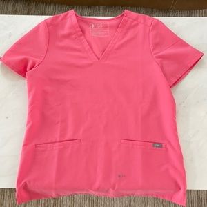 Pink figs medium scrub top